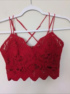 Free People Red Bralette Sz S
